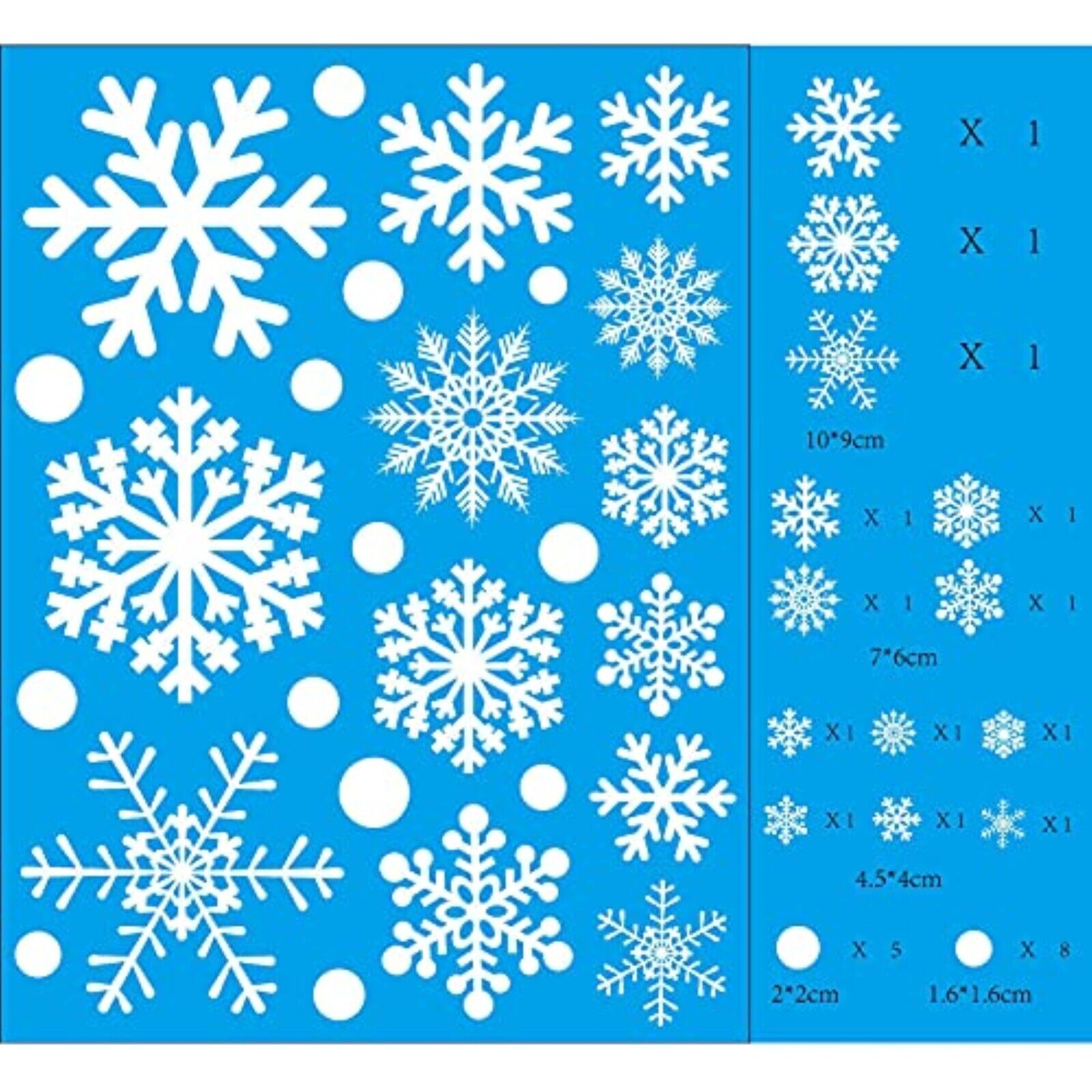 NEW! 154pcs Snowflake Window Decoration Christmas Window Stickers 