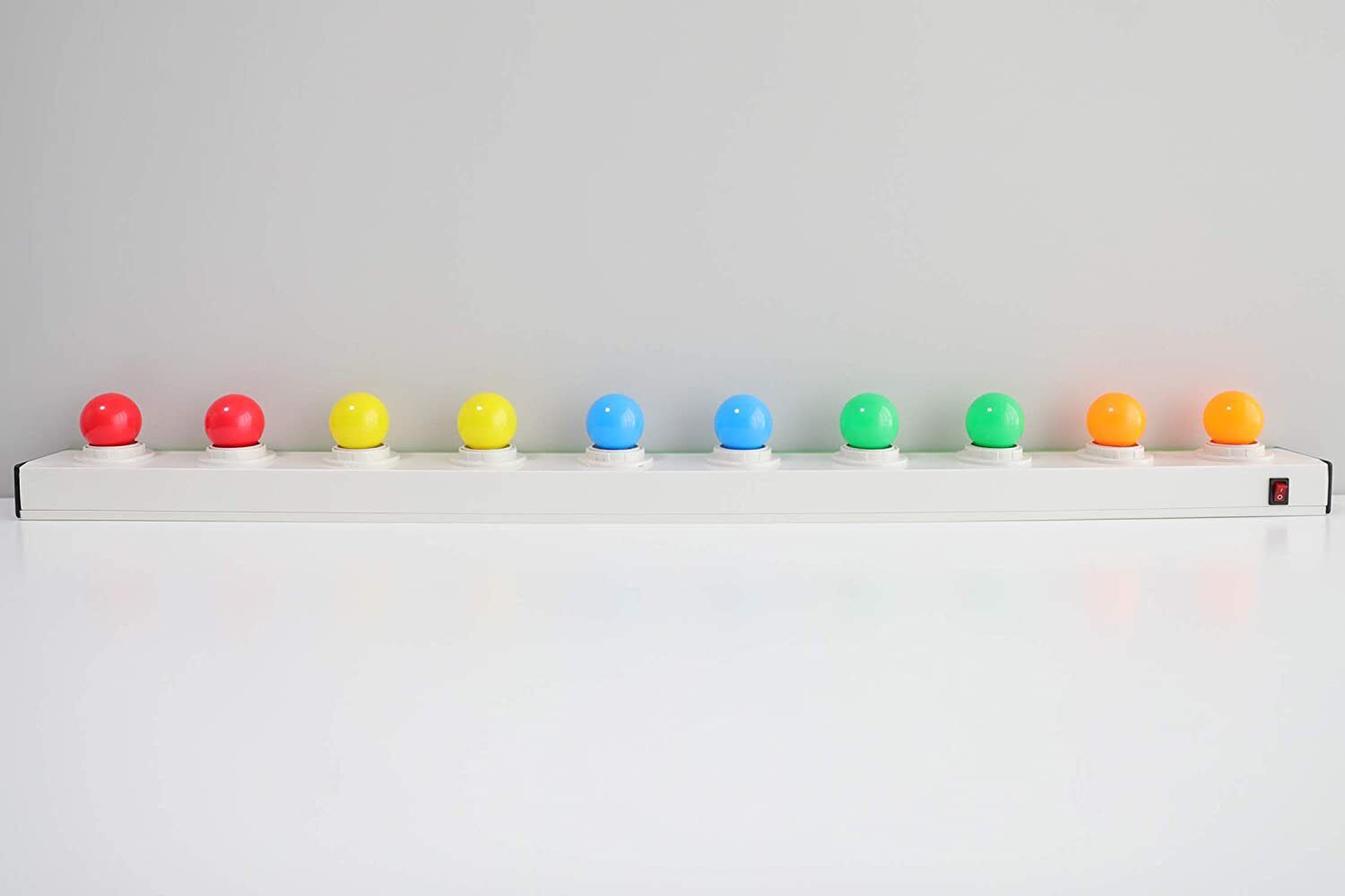 10pcs LED bulbs drop ball E27 360° mixed colors red yellow green blue 
