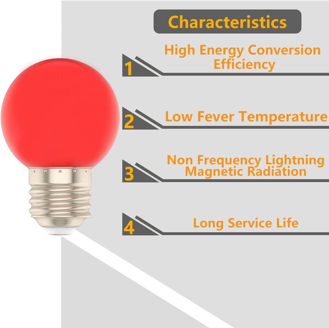 10pcs LED bulbs drop ball E27 360° mixed colors red yellow green blue 