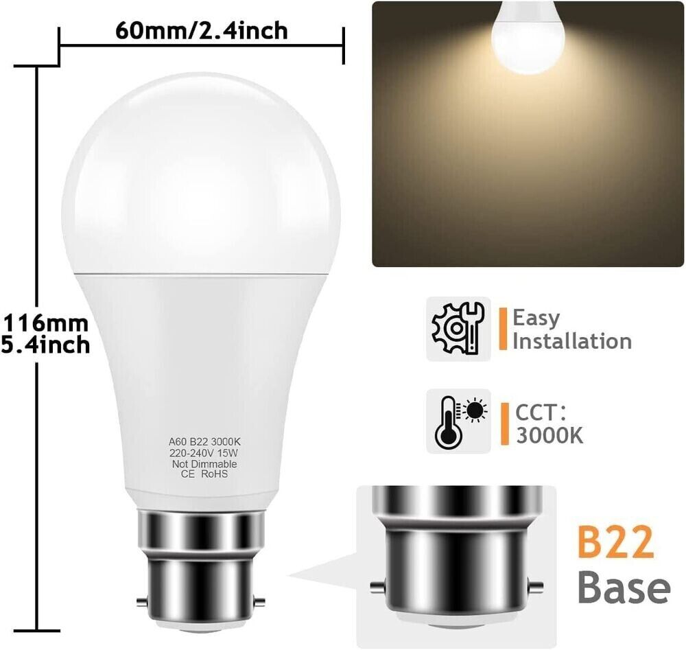 8x Set LED bulbs with 15W150W bulbs spotlight lamp spotlight 3000k new