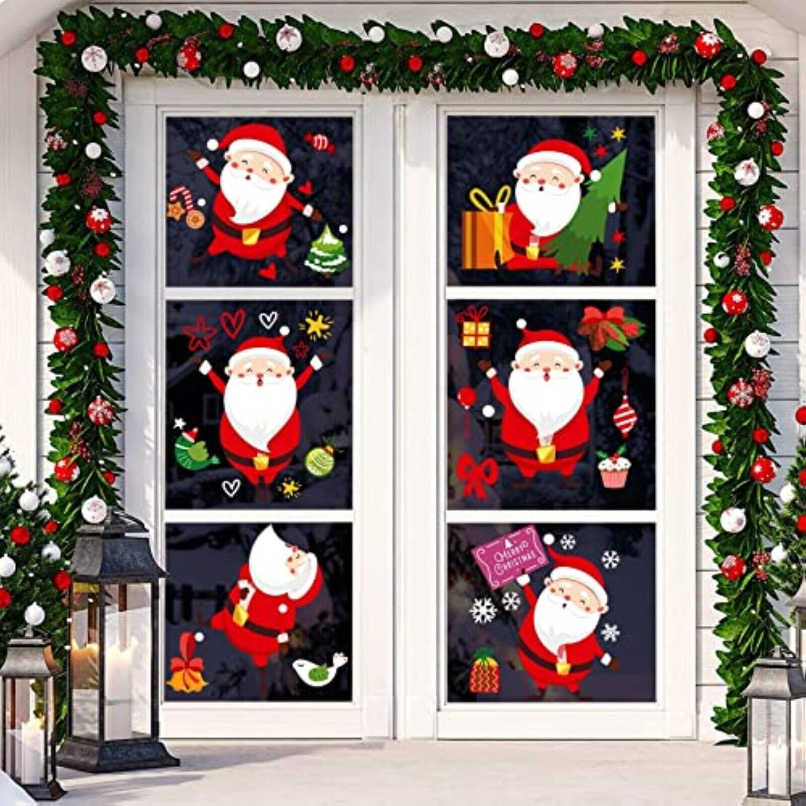 Window picture Christmas window sticker shop window decoration designs !!NEW!! 