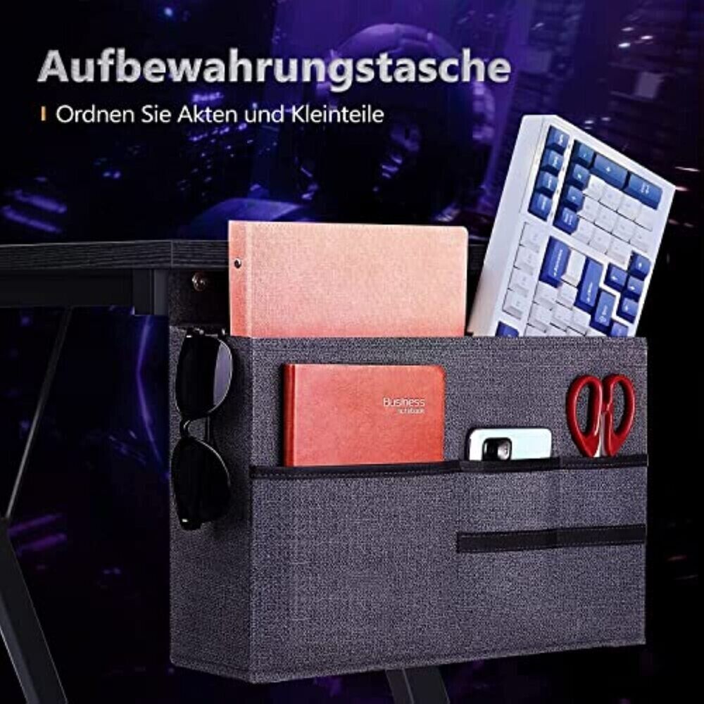 Gaming Tisch 127x127cm Gaming Schreibtisch Gamer Computertisch Ergonomischer PC