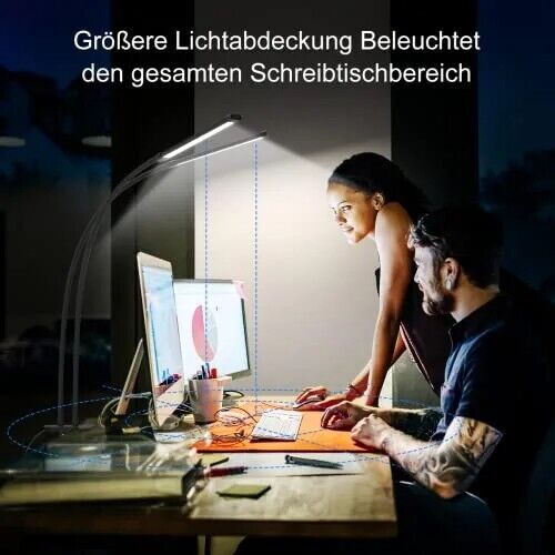 Schreibtischlampe Dimmbar Flexiblem,Schreibtischlampe Tageslicht für Compute NEU