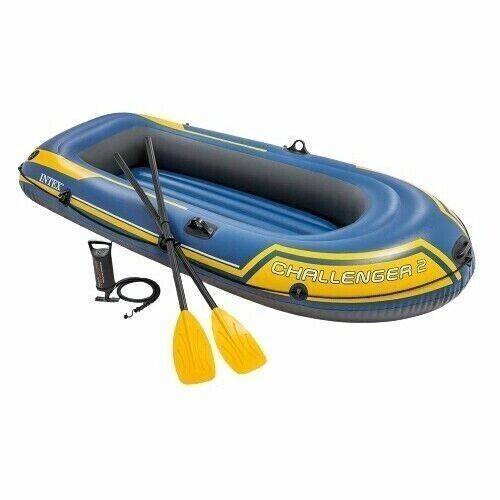 Intex Challenger inflatable boat 3 set paddles people pump fishing boat 