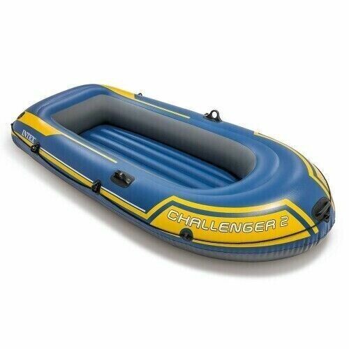 Intex Challenger inflatable boat 3 set paddles people pump fishing boat 