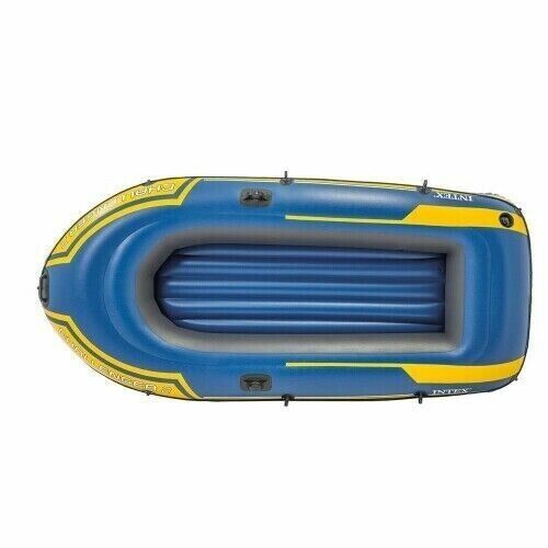 Intex Challenger inflatable boat 3 set paddles people pump fishing boat 