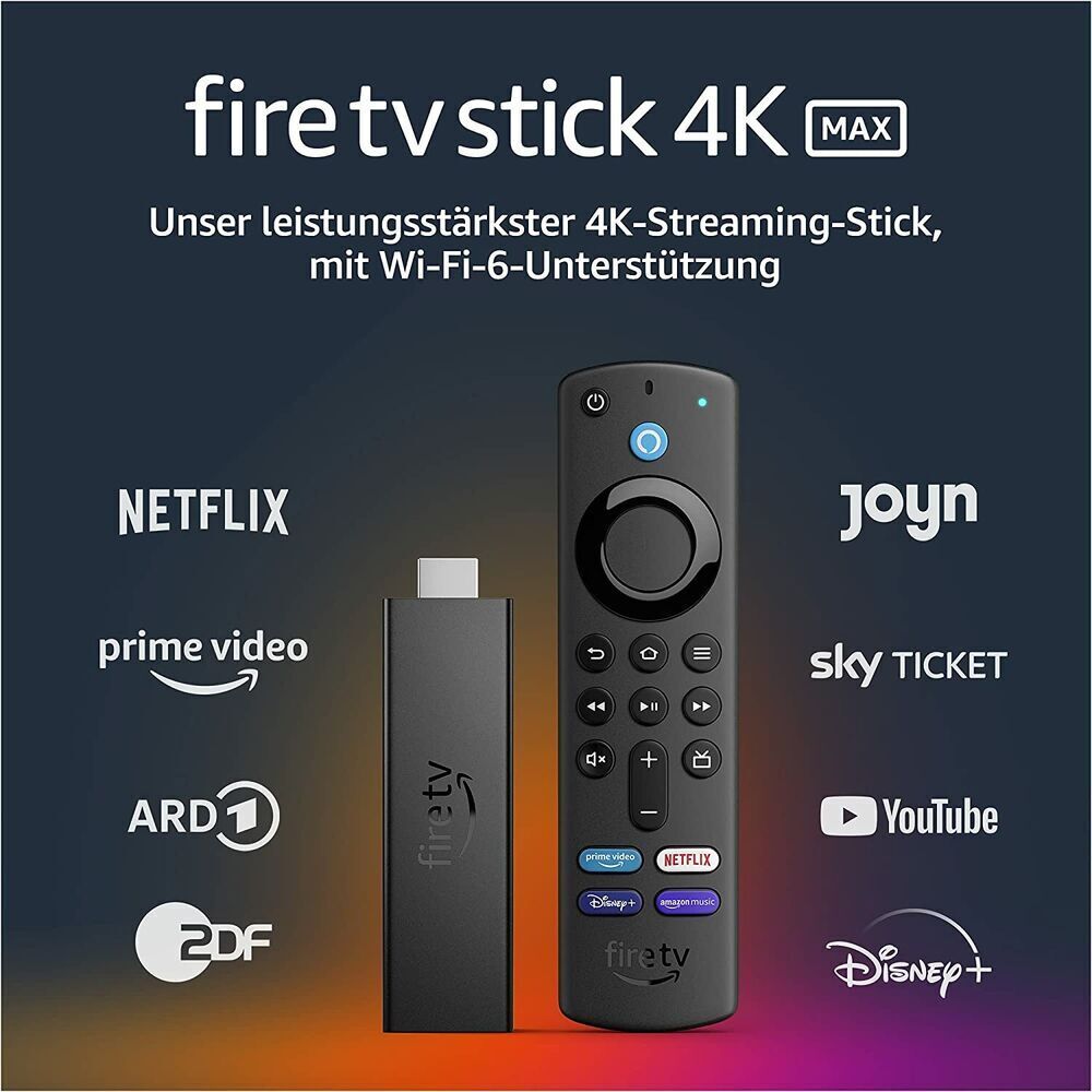Amazon Fire TV Stick 4K MAX Ultra HD WiFi 6 | with Alexa Voice Remote New &amp; in Original Packaging 