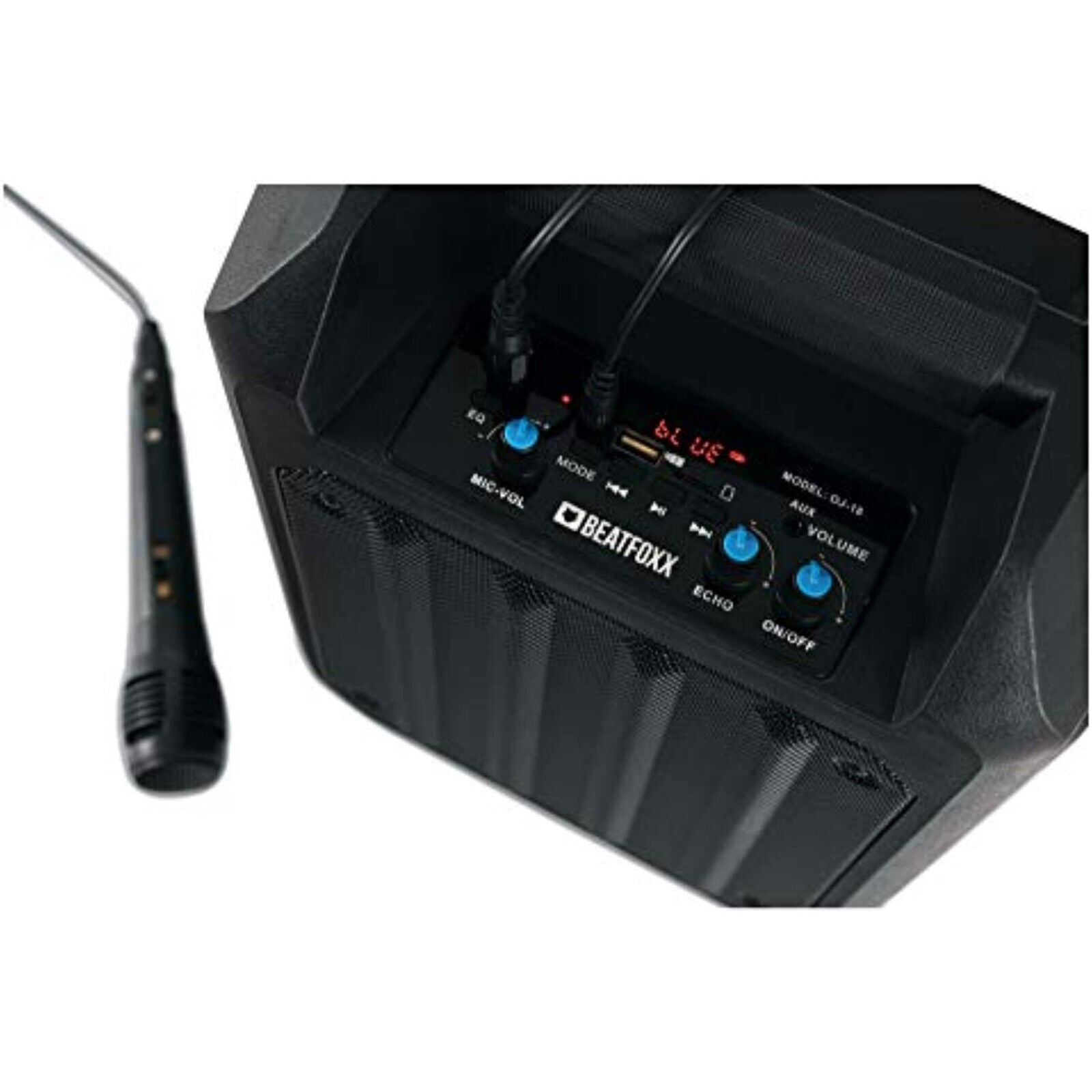 LED Outdoor Party Bluetooth Lautsprecher Radio Box USB SD AUX MP3 Mikrofon Akku