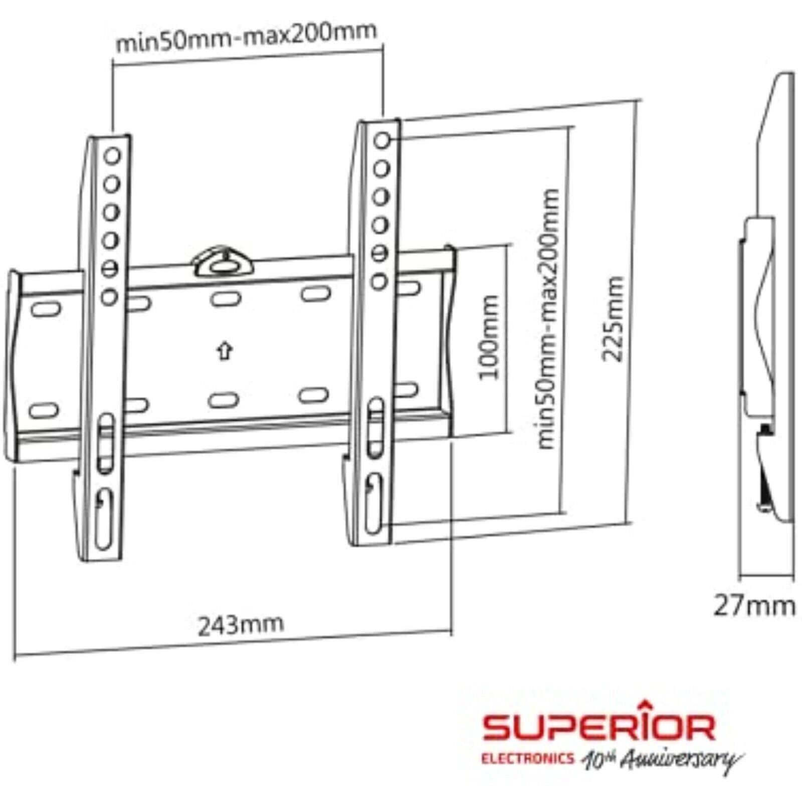 TV wall mount LED LCD 23 – 42 inch swivel wall mount TV tiltable 