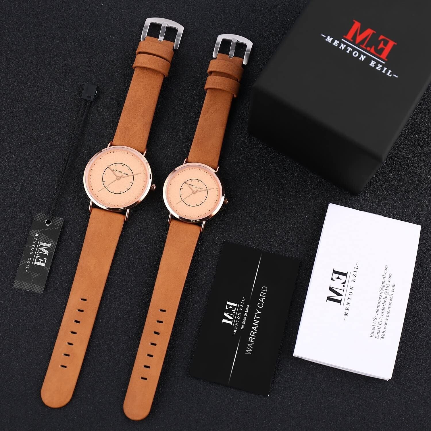 2 pieces - Classic wristwatch couple watches for women and men 3 ATM water di