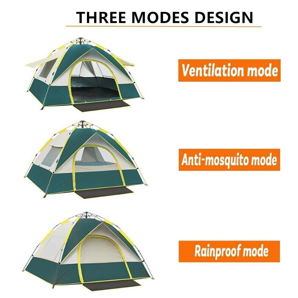 3-4 person camping tent pop-up tent camping waterproof trekking tent family tent 