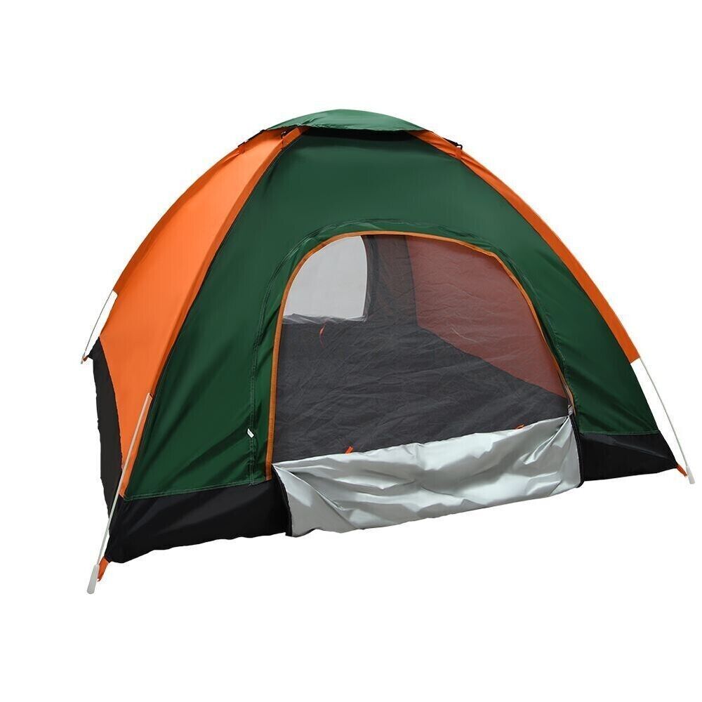 Camping tent 3-4 people pop up dome camping tent, easy to set up throw tent 