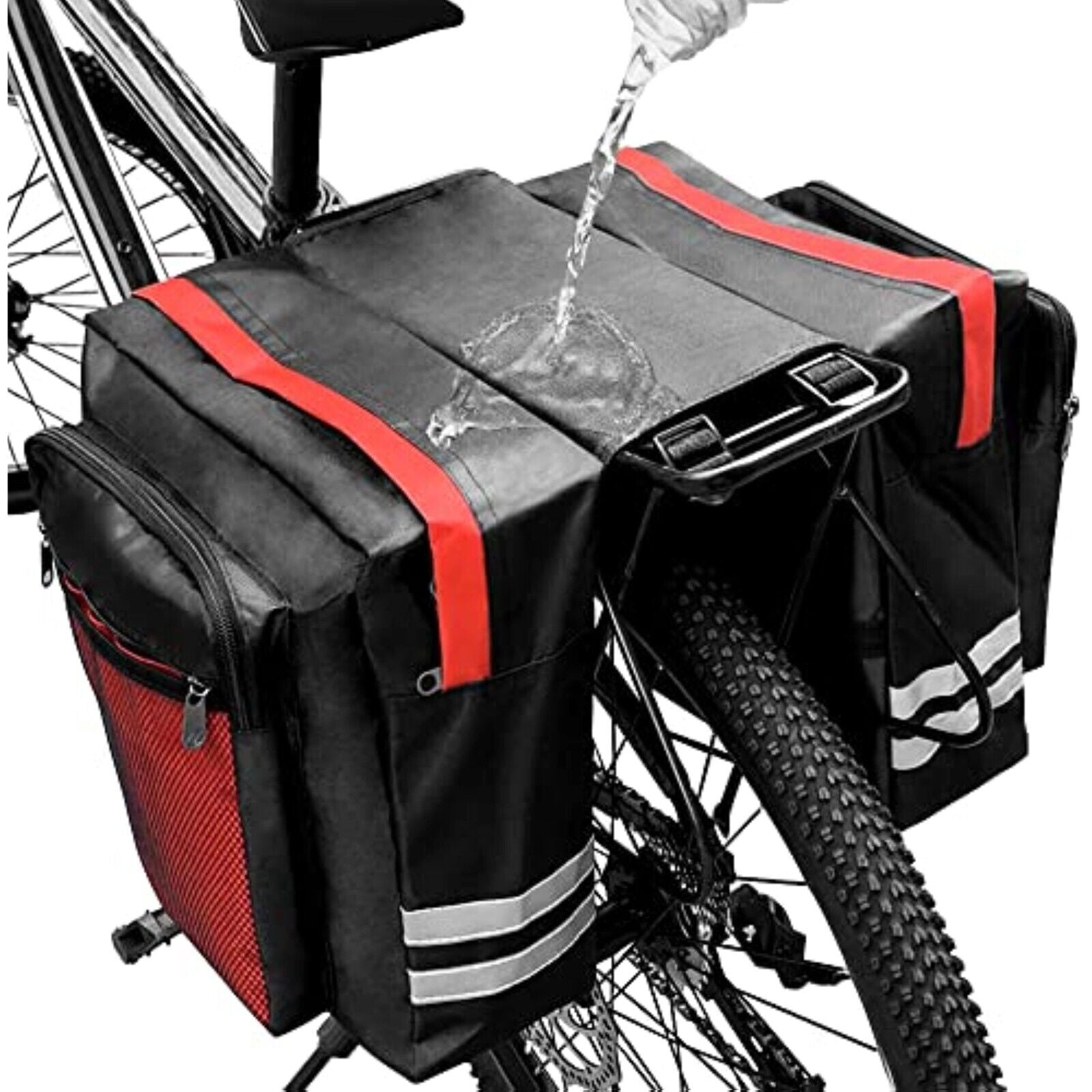 Fischer Gepäckträger-Tasche 30L Fahrrad-Tasche Seiten-Tasche 2-Fach Bike Case