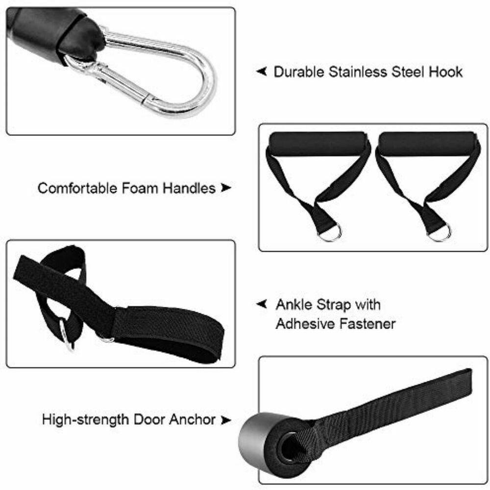 Resistance Bands Set, Fitness Puller Multifunctional Muscle Strength Workout 