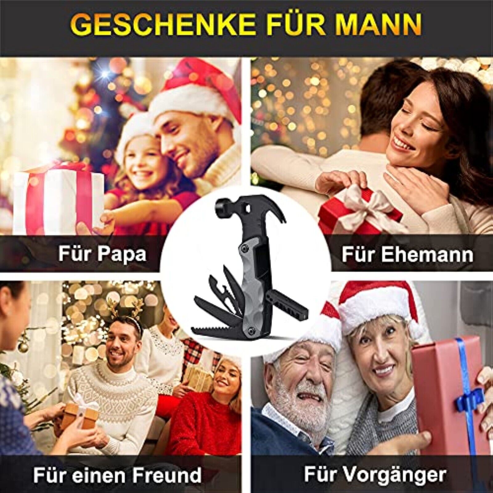 ORSIFOW Multifunktionswerkzeug Multitool Set 12 in 1 inklusive Geschenke Hammer