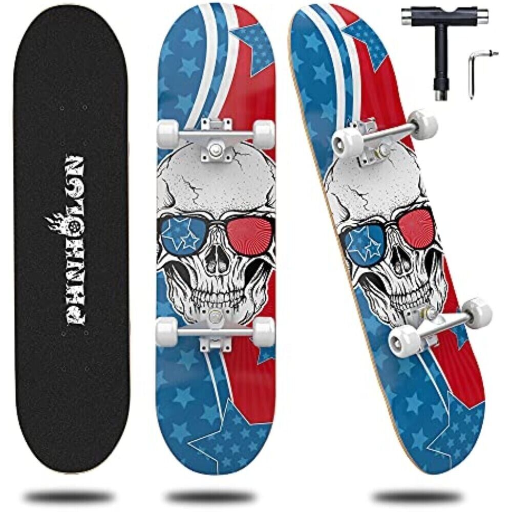 Skateboard Old School Wooden Board Kickboard Kids Wooden Deck Board Longboard New 