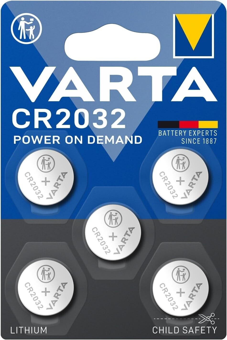 5 x Varta CR2032 CR-2032 Fresh Batteries Button Cells Brand Quality MHD 2032 