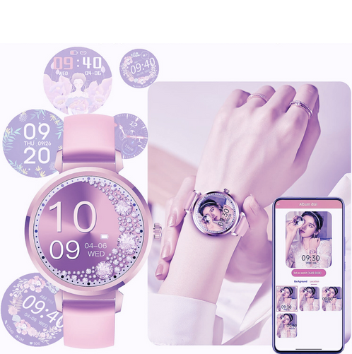 SmartWatch, Fitness Watch Women DIY 1.09" Touch Screen SpO2, IP68 Waterproof