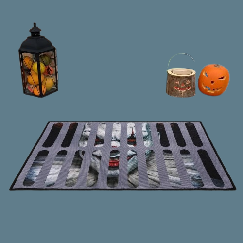 Halloween Funny Horror Doormat，3D Halloween Doormat, Waterproof-NEW