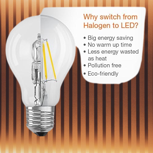 LED Base Classic A lamp with E27 socket, replaces 100 watts, 3 pieces (1 pack)