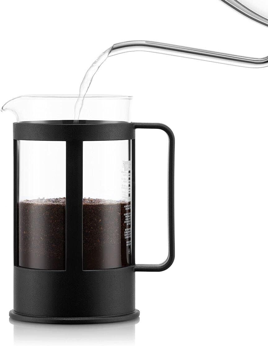 Bodum Kenya Kaffeebereiter 350ml – French Press für 3 Tassen aus Borosilikatglas & Edelstahl