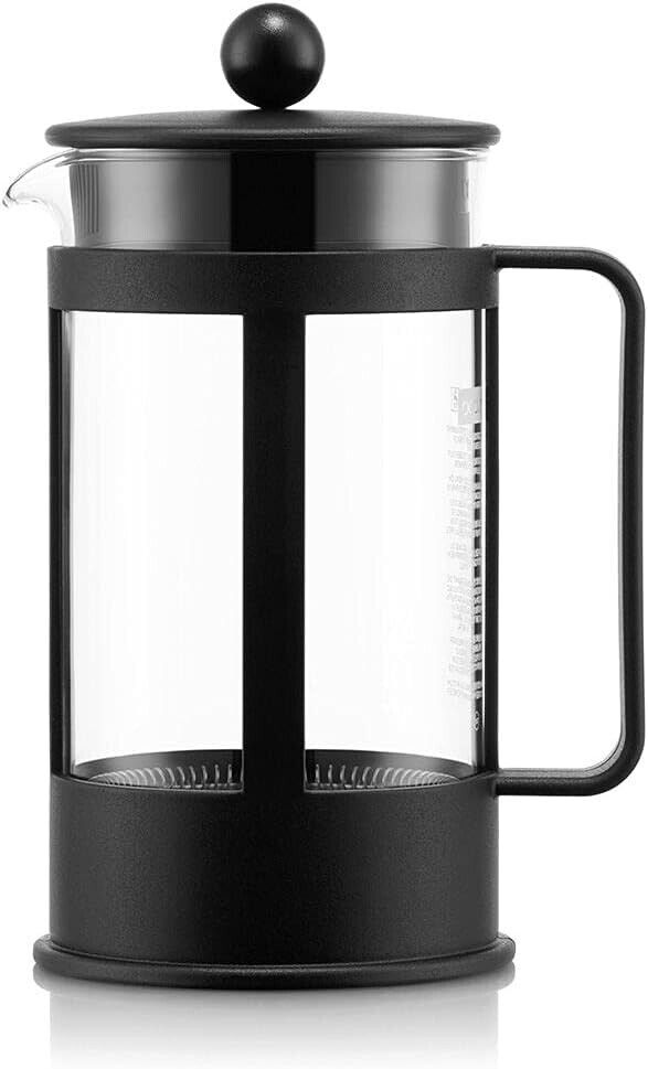 Bodum Kenya Kaffeebereiter 350ml – French Press für 3 Tassen aus Borosilikatglas & Edelstahl
