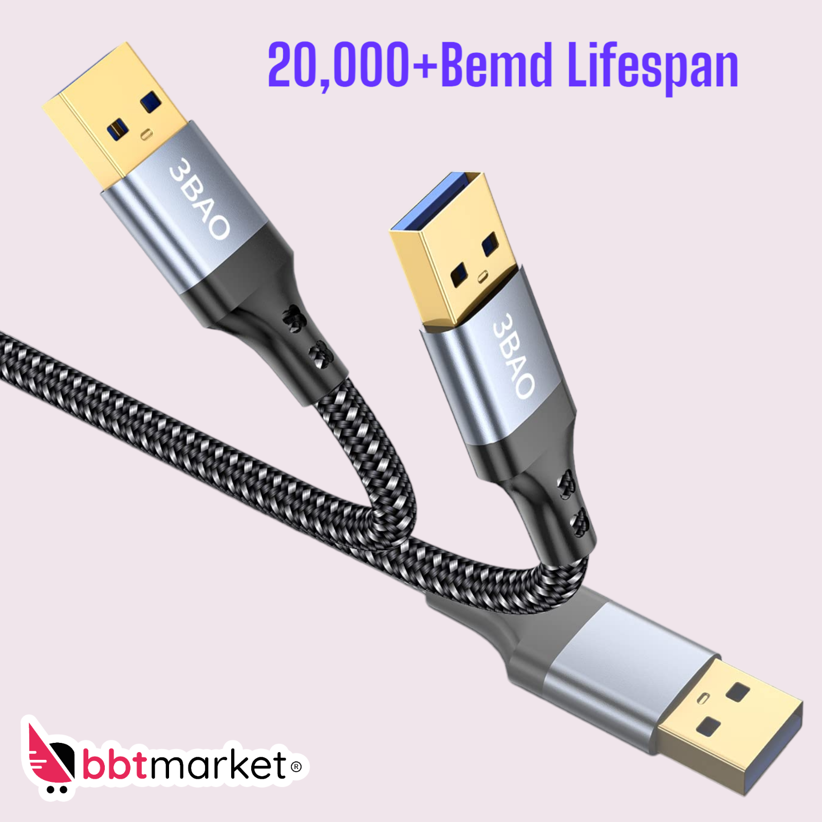 USB 3.0 cable 1m 2m NYLON extension cable A-plug extension Super Speed 
