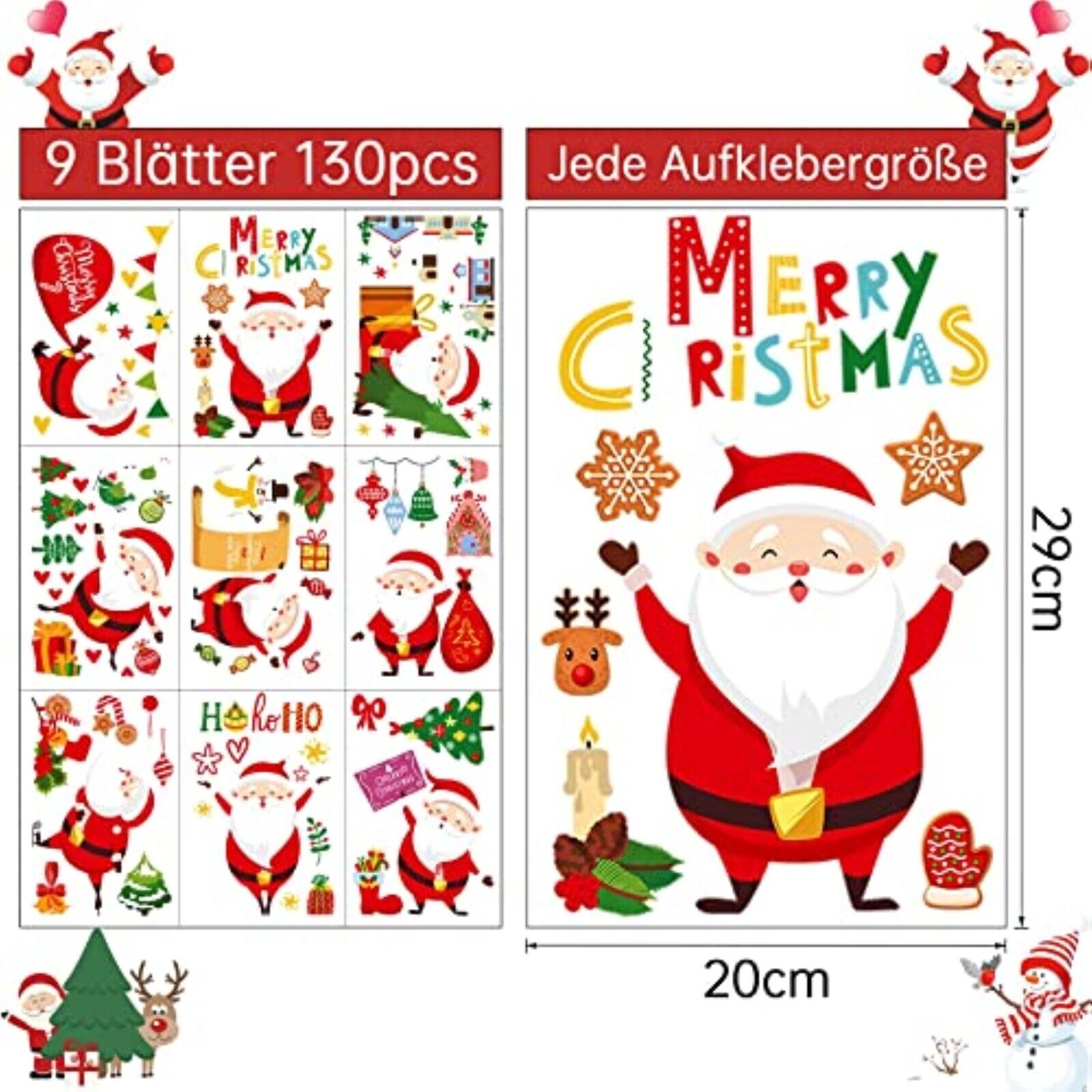 Window picture Christmas window sticker shop window decoration designs !!NEW!! 