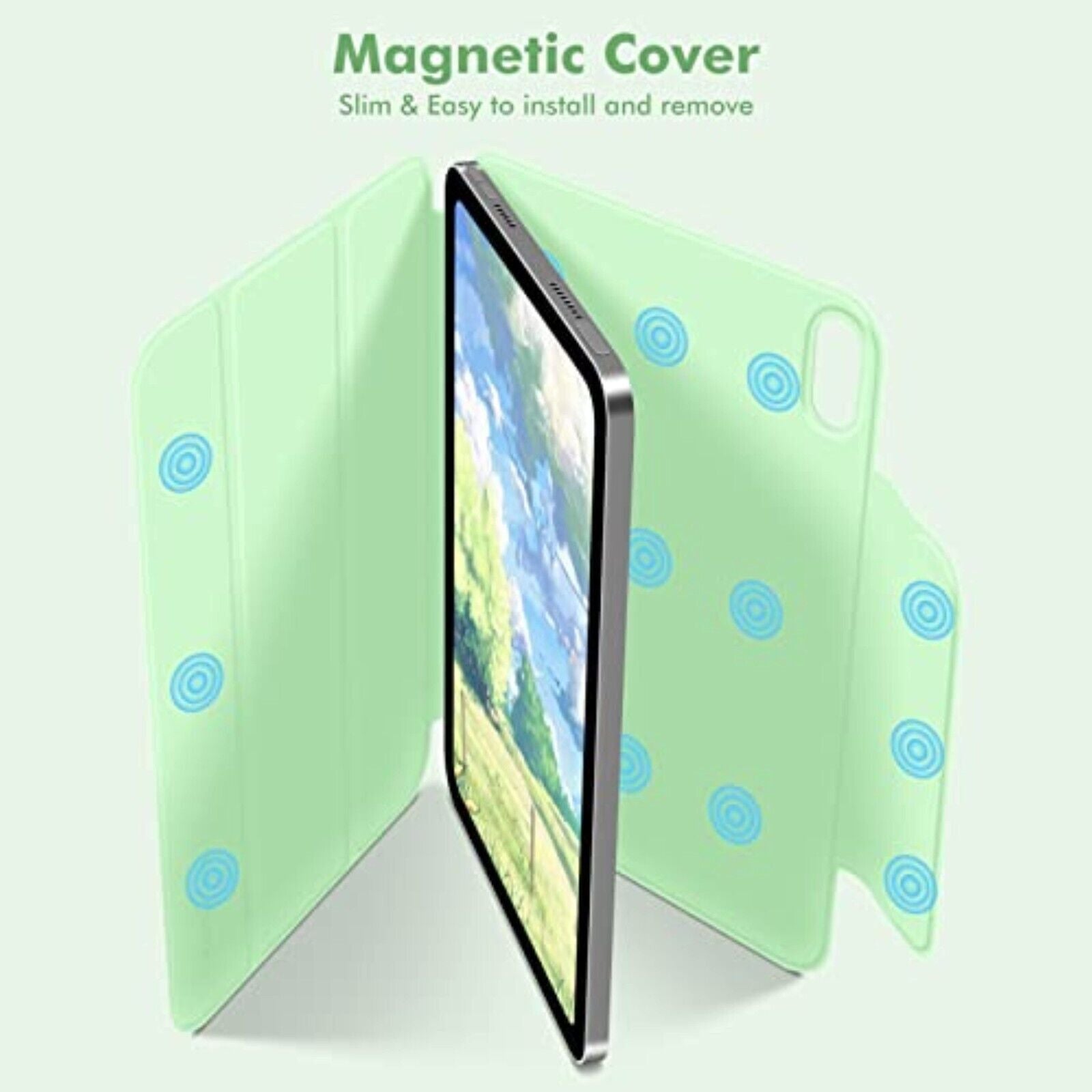 Magnetische Hülle für iPad Mini 6 (2021, 8.3 Zoll) mit Auto Sleep & Pencil Ladefunktion