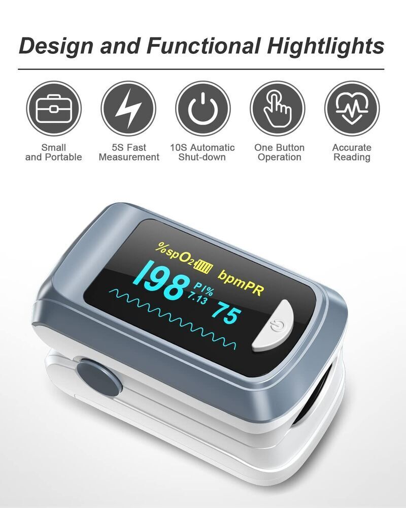 Pulse Oximeter Finger Oxygen Pulse SpO2 Meter Oximeter SpO-2 Pulse Oximeter