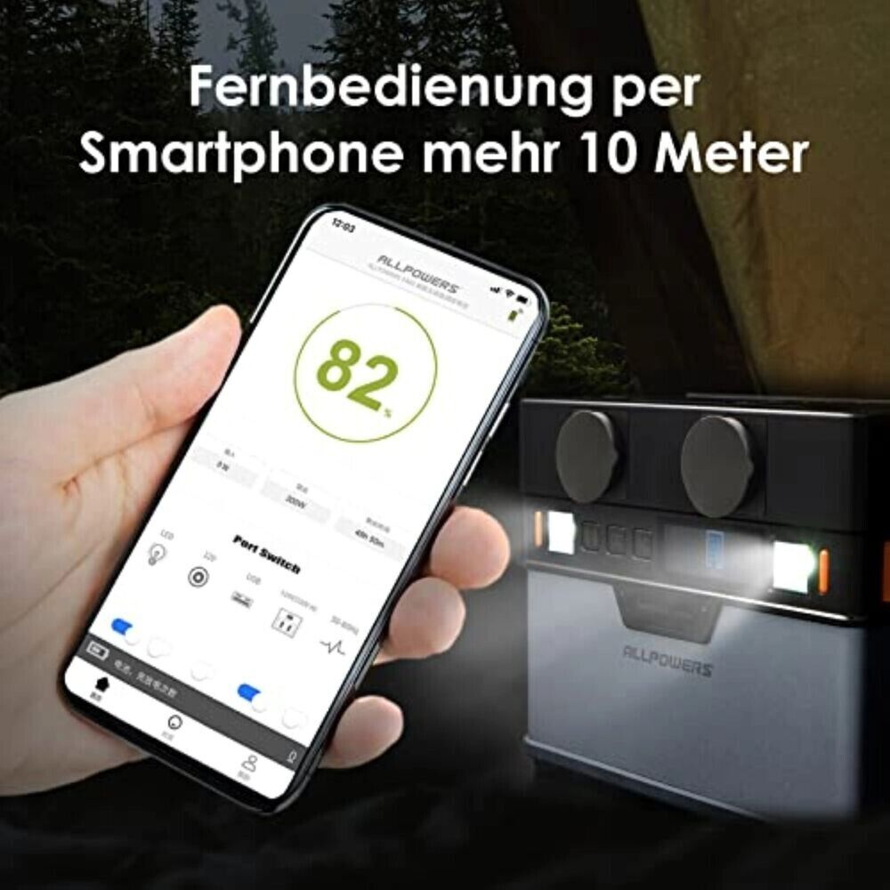 Tragbar Powerstation Solar Powerbank 78000mAh 300W mit AC/USB-Ausgang ALLPOWERS