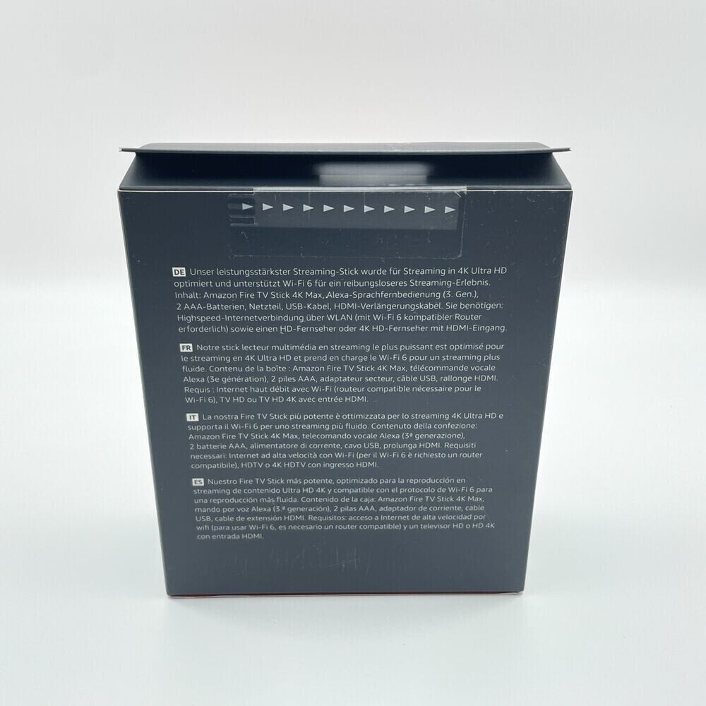 Amazon Fire TV Stick 4K MAX Ultra HD WiFi 6 | with Alexa Voice Remote New &amp; in Original Packaging 