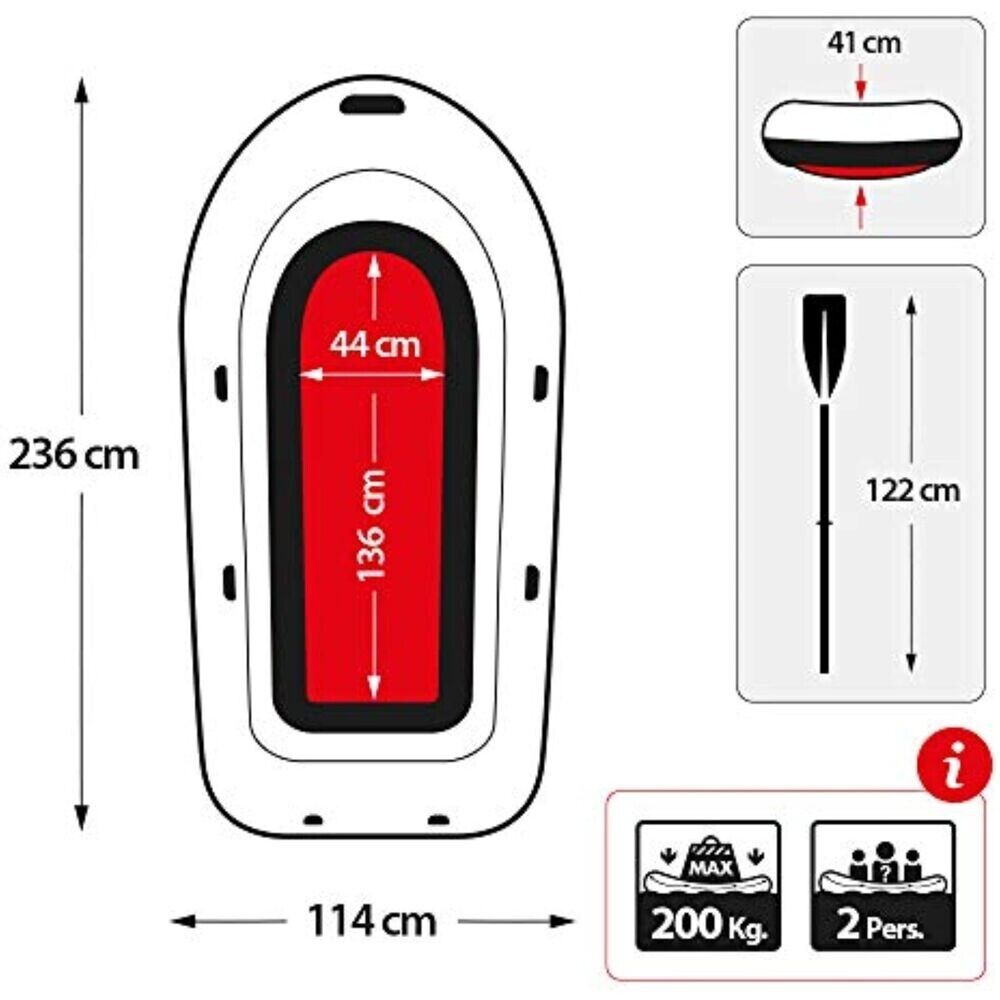 Intex Challenger inflatable boat 3 set paddles people pump fishing boat 