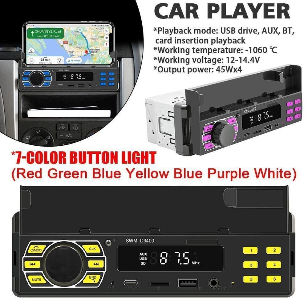 Car Radio Bluetooth 1 Din MP3 Player Handsfree C USB L8 Type X4V3