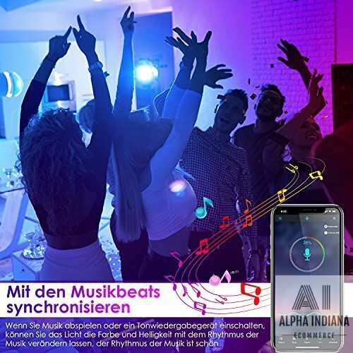 30M RGB LED Strip 5050 – App & Fernbedienung – Musik-Sync & Timer Funktion