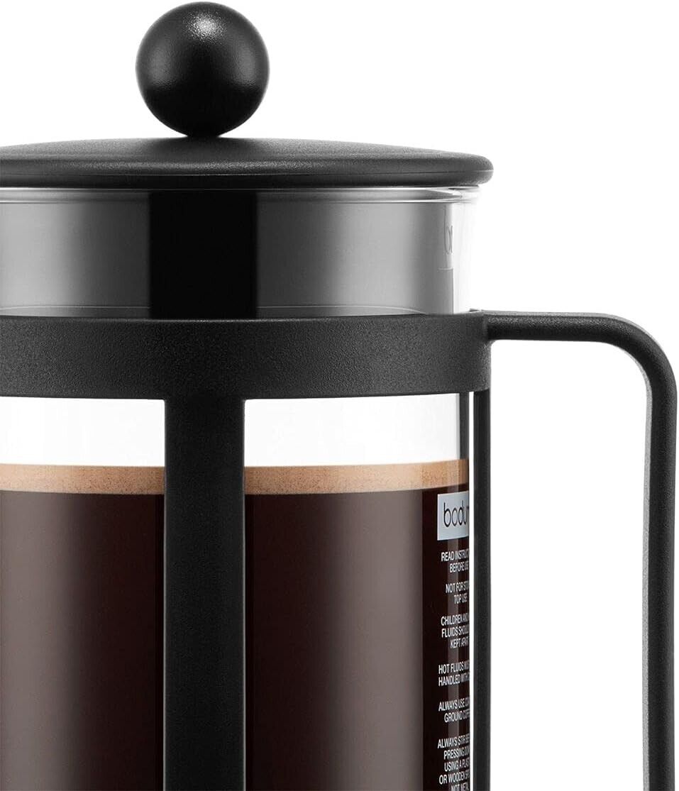 Bodum Kenya Kaffeebereiter 350ml – French Press für 3 Tassen aus Borosilikatglas & Edelstahl