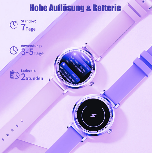SmartWatch, Fitness Watch Women DIY 1.09" Touch Screen SpO2, IP68 Waterproof