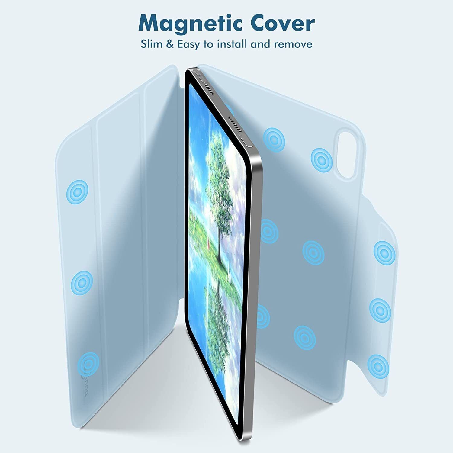 Magnetische Hülle für iPad Mini 6 (2021, 8.3 Zoll) mit Auto Sleep & Pencil Ladefunktion