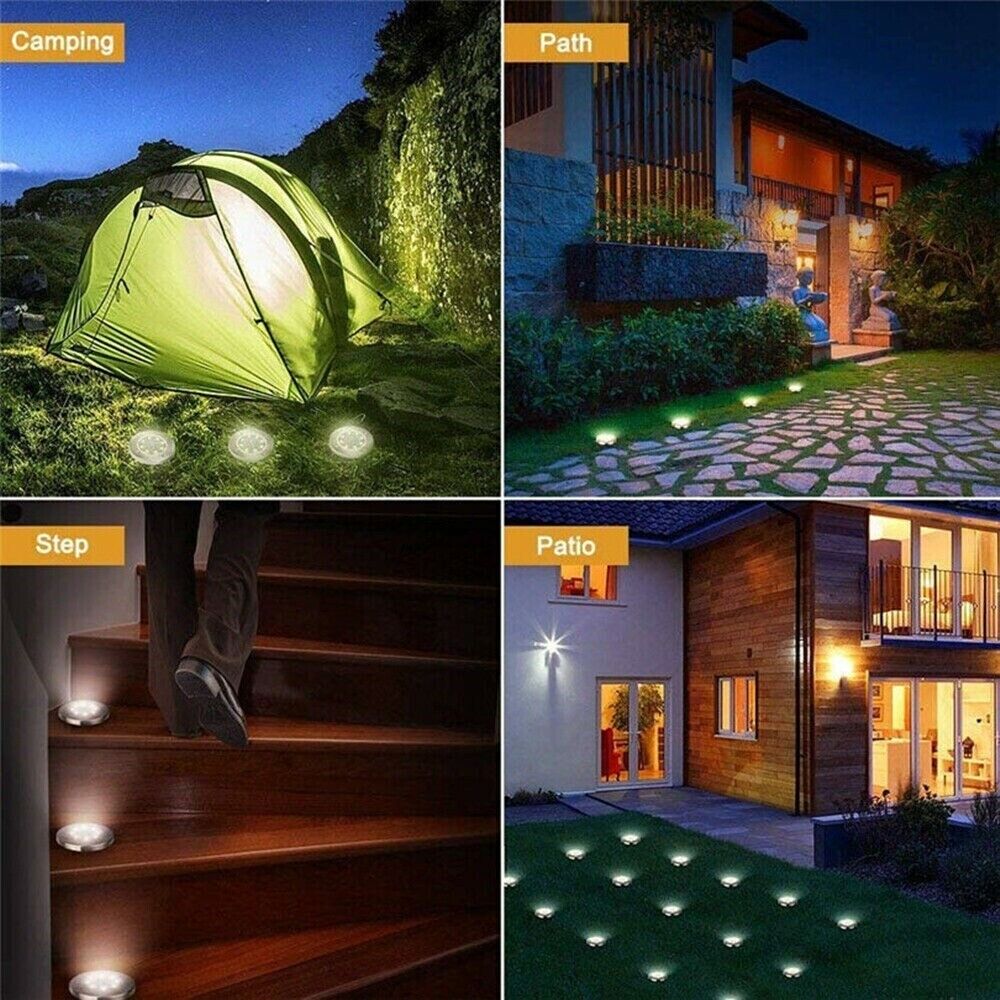 4 Gartenleuchten Solarleuchte Bodenstrahler Außen Lampe IP44  Garten Solarlampen