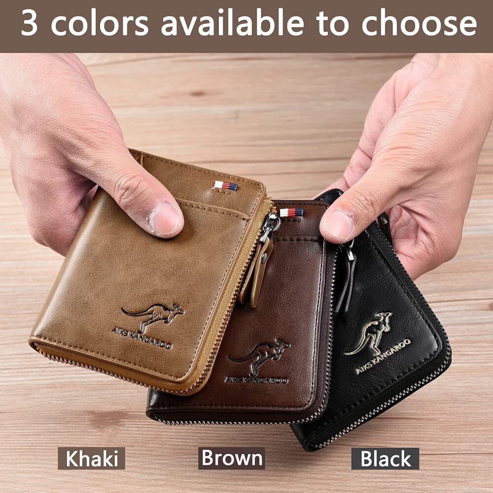 Men's wallet, RFID blocking slim flip wallets, credit card holder 