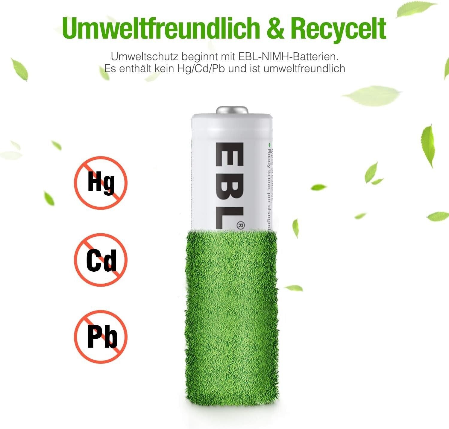 EBL AAA Akku 1100mAh 4/8/12/16 Stück -wiederaufladbare Batterien AAA, Typ NI-MH Batt NEU