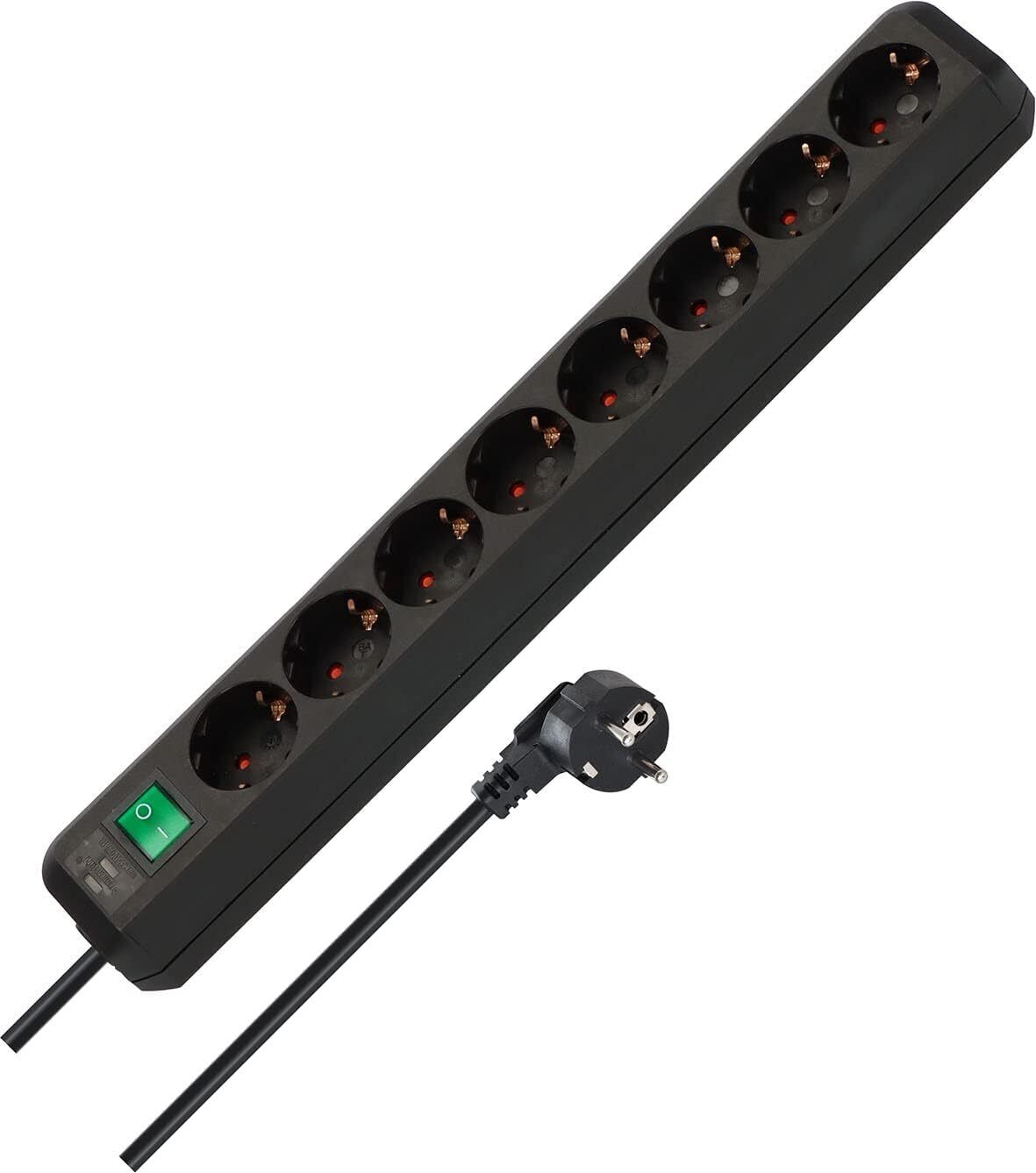 Brennenstuhl Eco-Line 8-way power strip with surge protection 