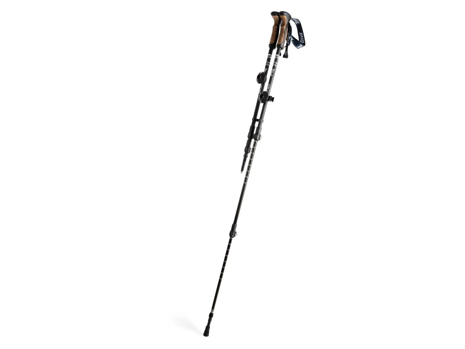 2x Nordic Walking Stöcke Teleskop 64-135 cm – Alu Antischock mit Korkgriff