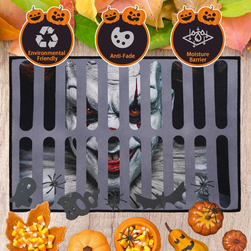 Halloween Funny Horror Doormat，3D Halloween Doormat, Waterproof-NEW