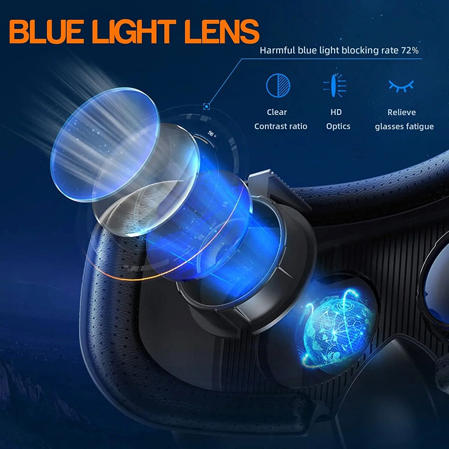 VR Brille 3D für Smartphone & PC – Leichtes VR Headset mit Linsen-/Pupillen-Distanzregler, abnehmbarem Komfortpolster, kompatibel mit Android & iOS