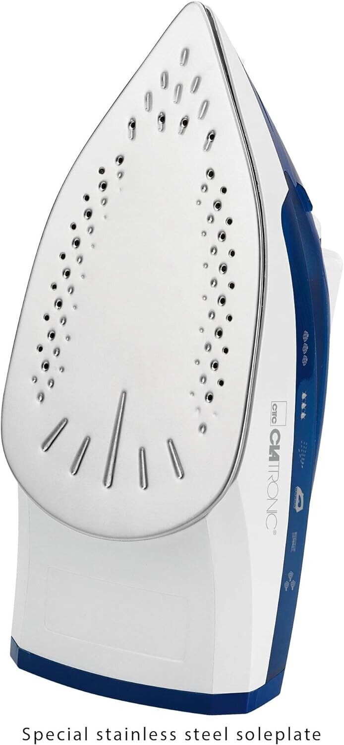 Clatronic steam iron DB 3704 white/blue, 2200 watts, NEW 