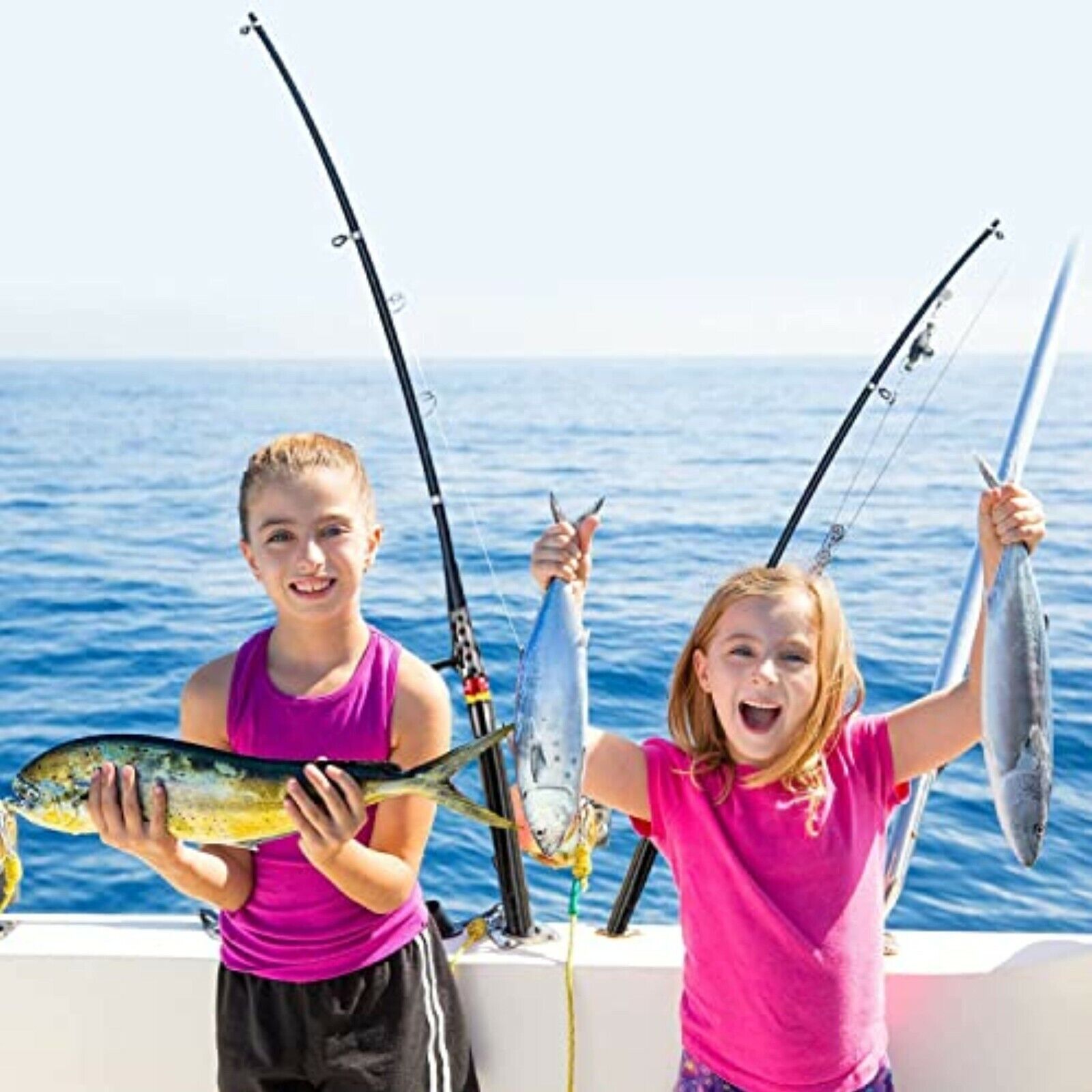 FISHOAKY fishing rod with reel, fishing rod set complete, fishing starter set, fishing rods