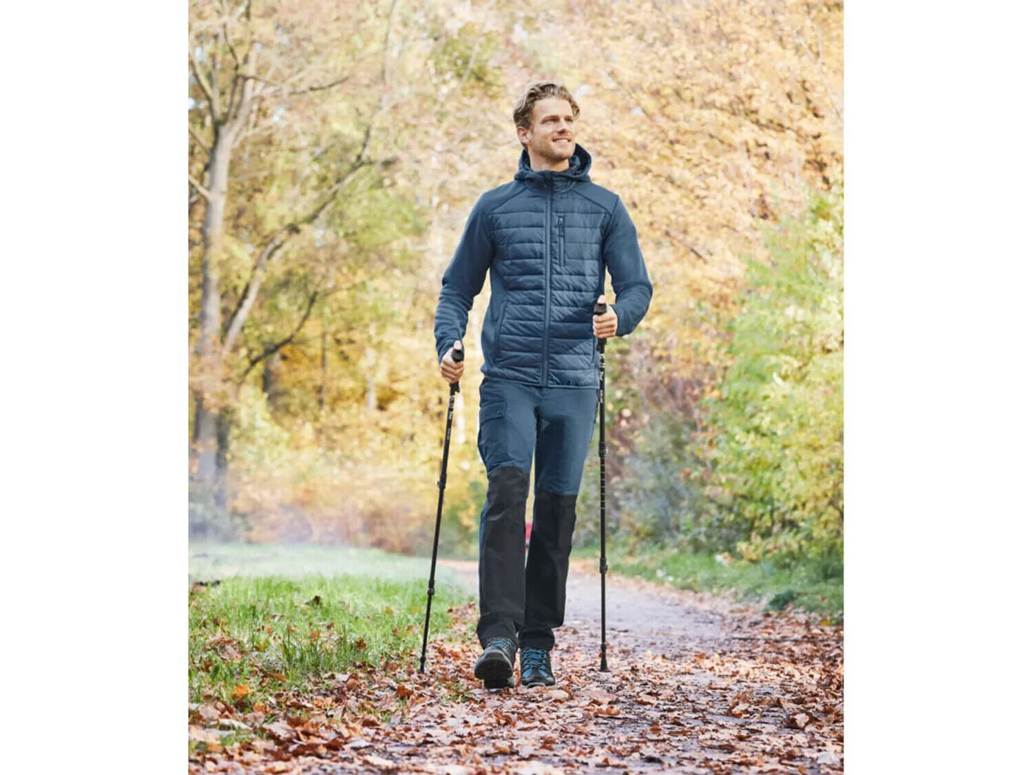 2x Nordic Walking Stöcke Teleskop 64-135 cm – Alu Antischock mit Korkgriff