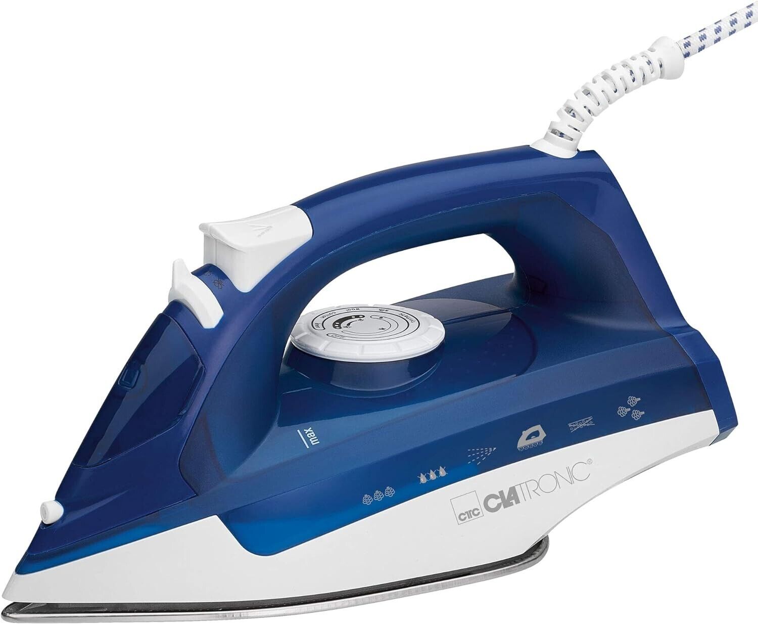 Clatronic steam iron DB 3704 white/blue, 2200 watts, NEW 