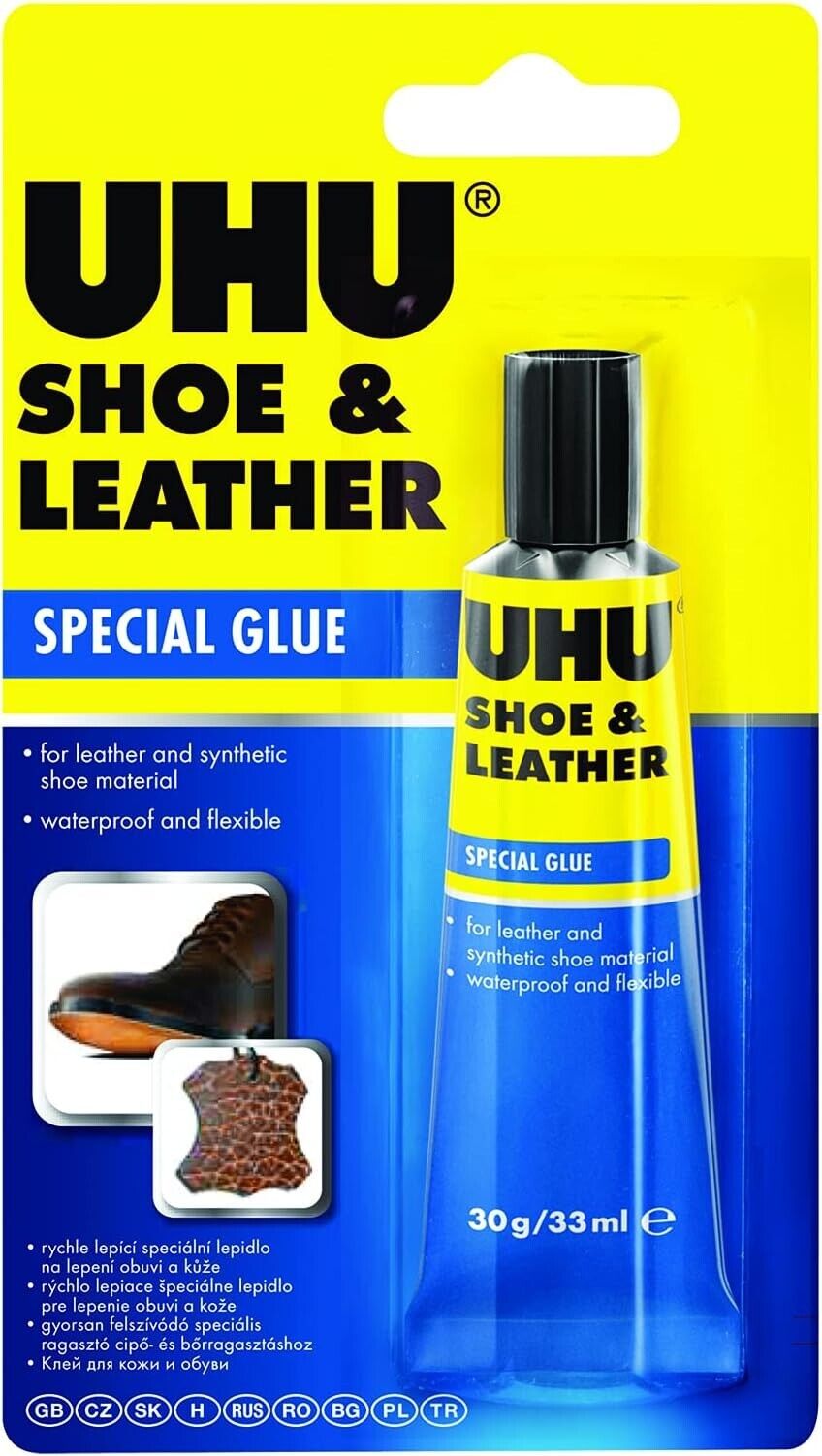 UHU SHOE &amp; LEATHER Glue 30g Tube Special Glue Leather Glue Shoe Glue new 